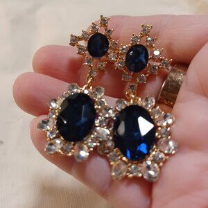 Fashion Jewelry (Costume Jewelry) Faux Sapphire and Diamond